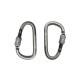 MasterTool - Large Carabiner with Lock，2pcs/set (gray) - 8 cm long